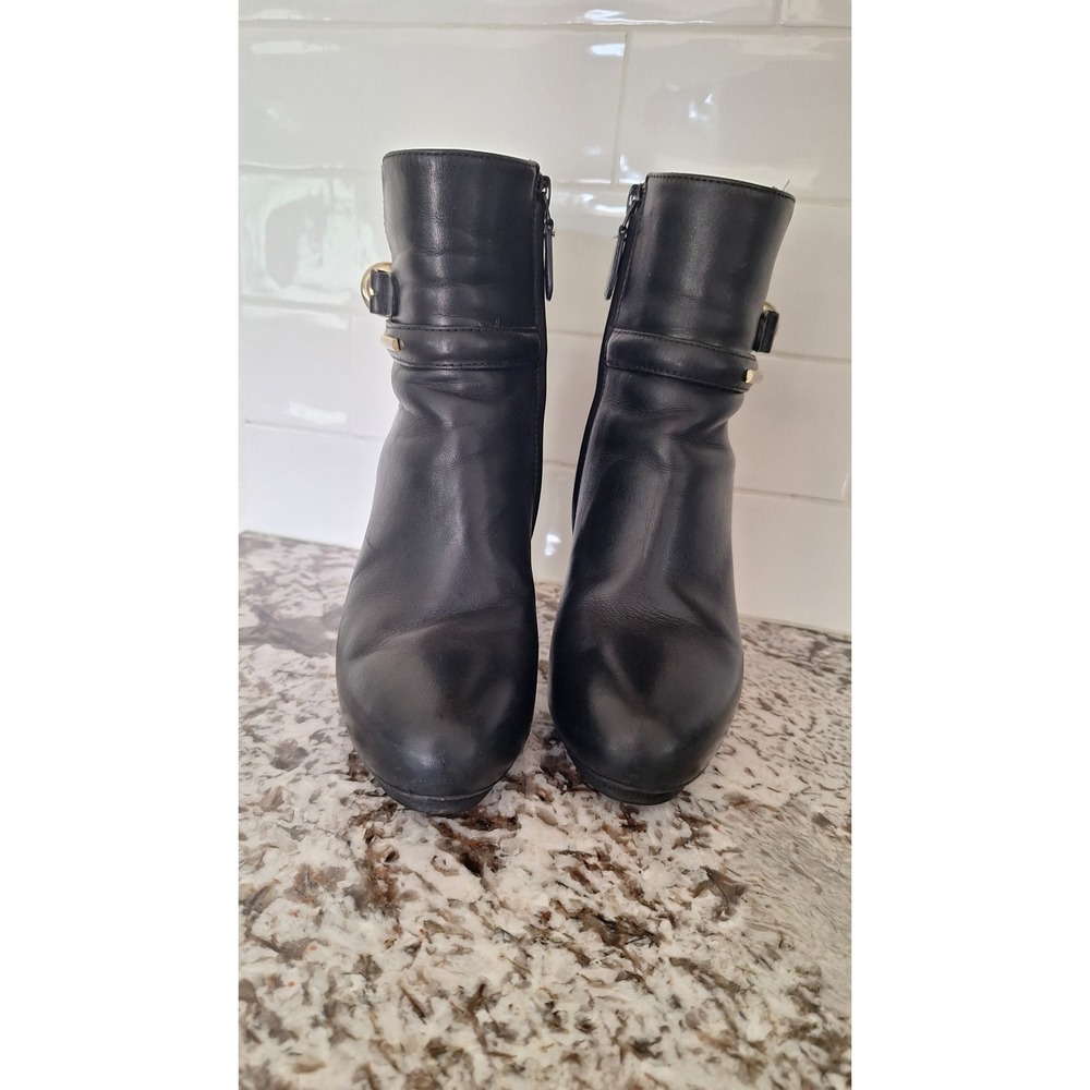 Balenciaga black heel  leather snkle‎ boots size 36/6US